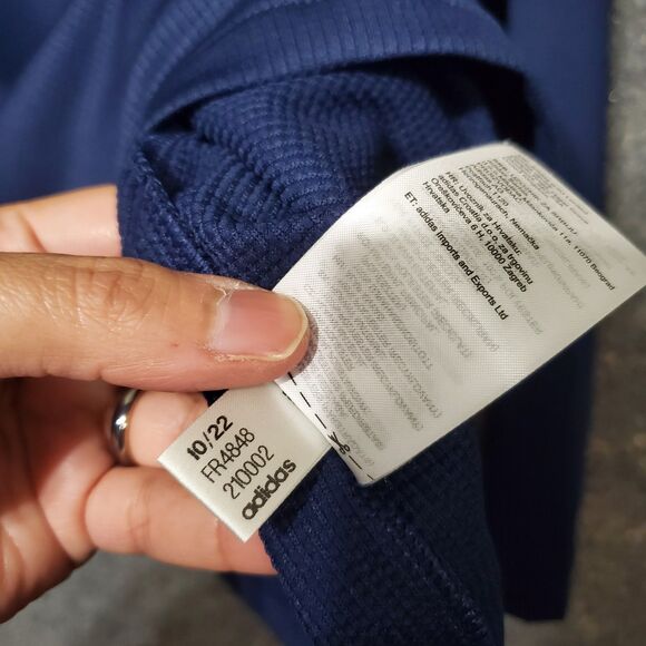 NEW Adidas 3-Stripes Double Knit Quarter-Zip Pullover Golf Top A482 Mens XL READ - Picture 9 of 11